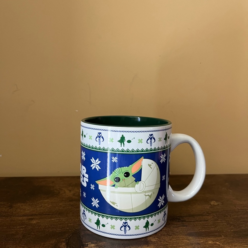 Star Wars Mandalorian 20 Ounce Ceramic Mug Baby Yoda Holiday Mug